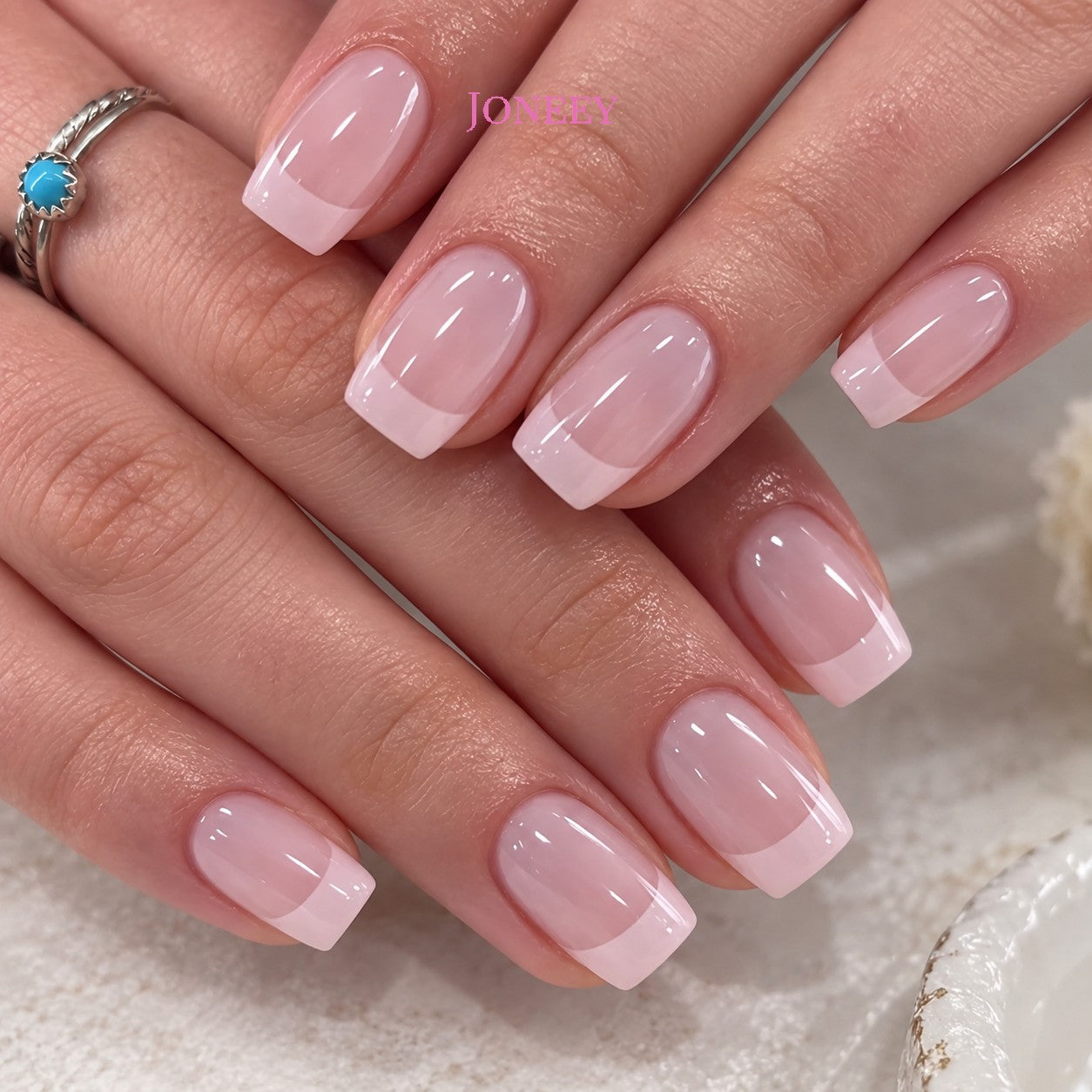 No.F787 Pink Fingernails Patch 24pcs/Set