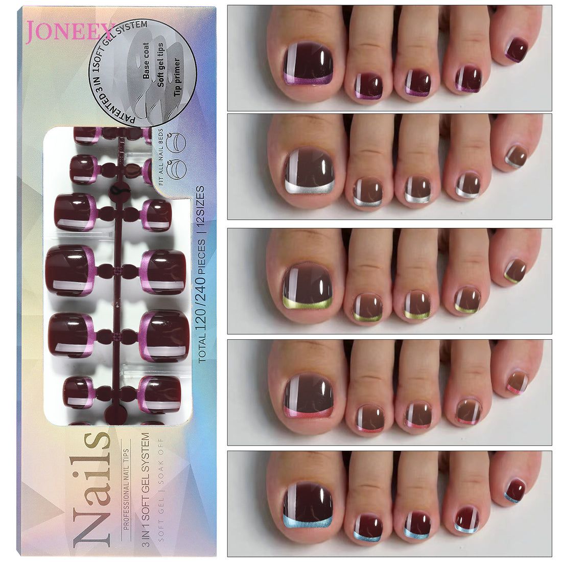 No.621 120Pcs French Press on Toenails