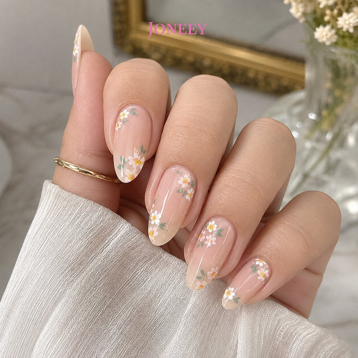 No.F635 Flowers Fingernails Patch 24pcs/Set