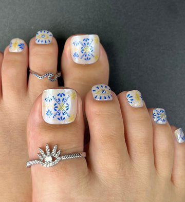 No.DT11 Blue Eyes Toenails Patch 24pcs/Set