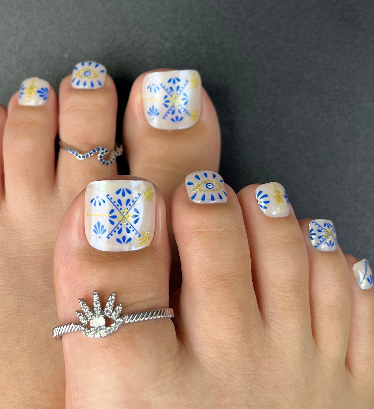 No.PSN100 Blue Eyes Hand & Toe Pair Set-48pcs