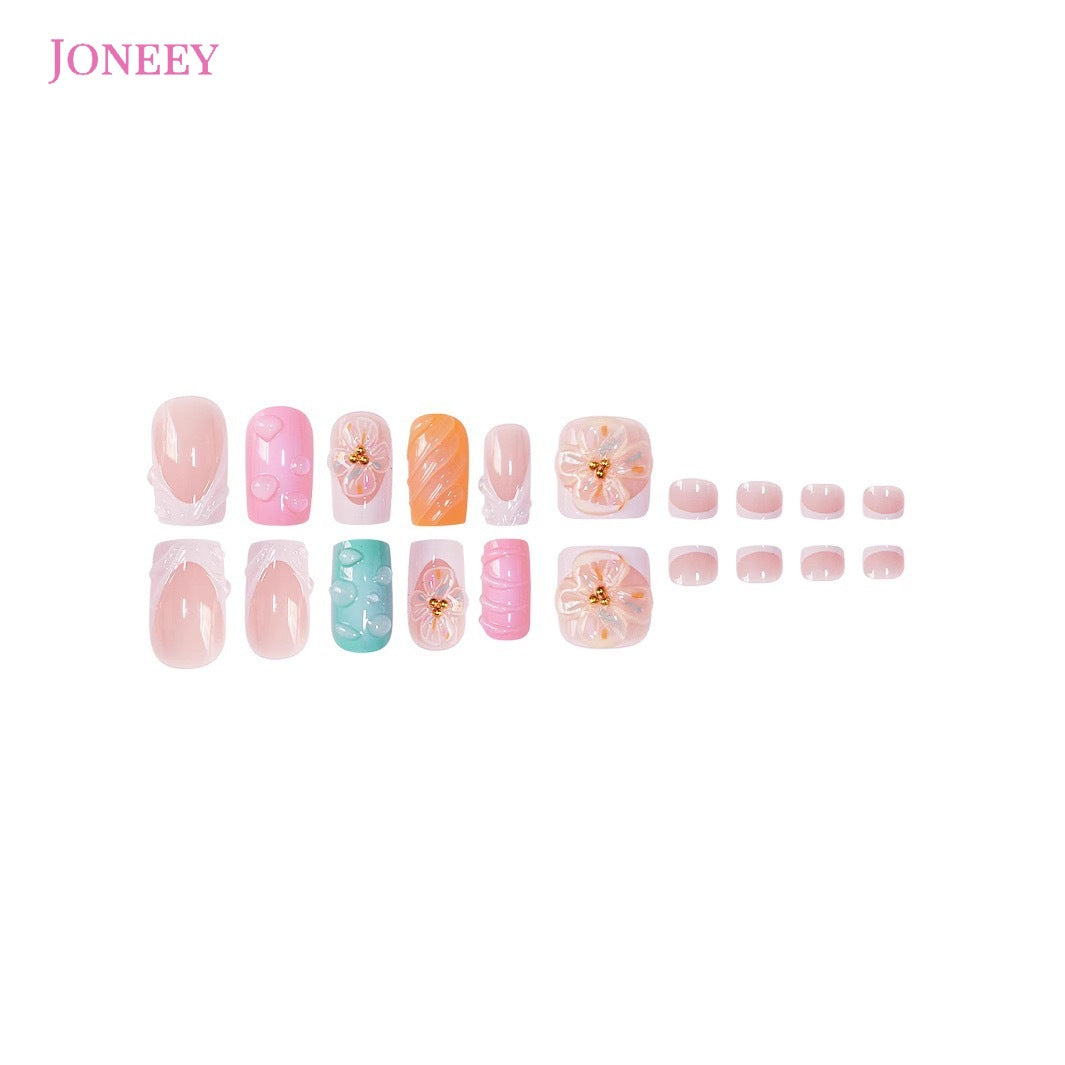 No.PSN151 Sweet Flowers Hand & Toe Pair Set-48pcs