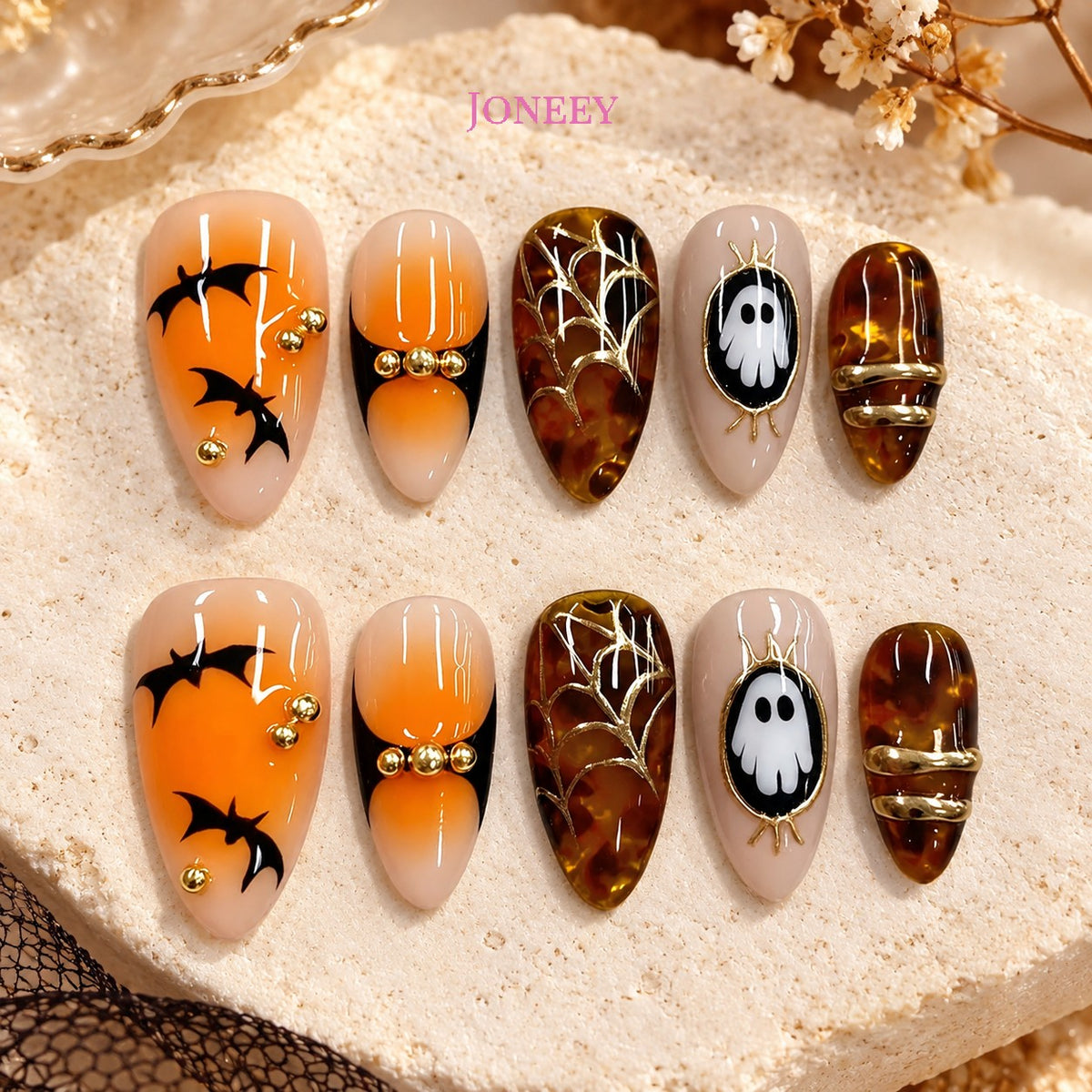 No.AW183 Halloween Ghost Fingernails Patch 24pcs/Set
