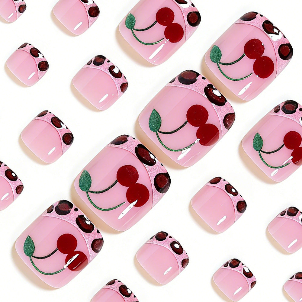No.743 Cute Cherry Toenails Patch 24pcs/Set