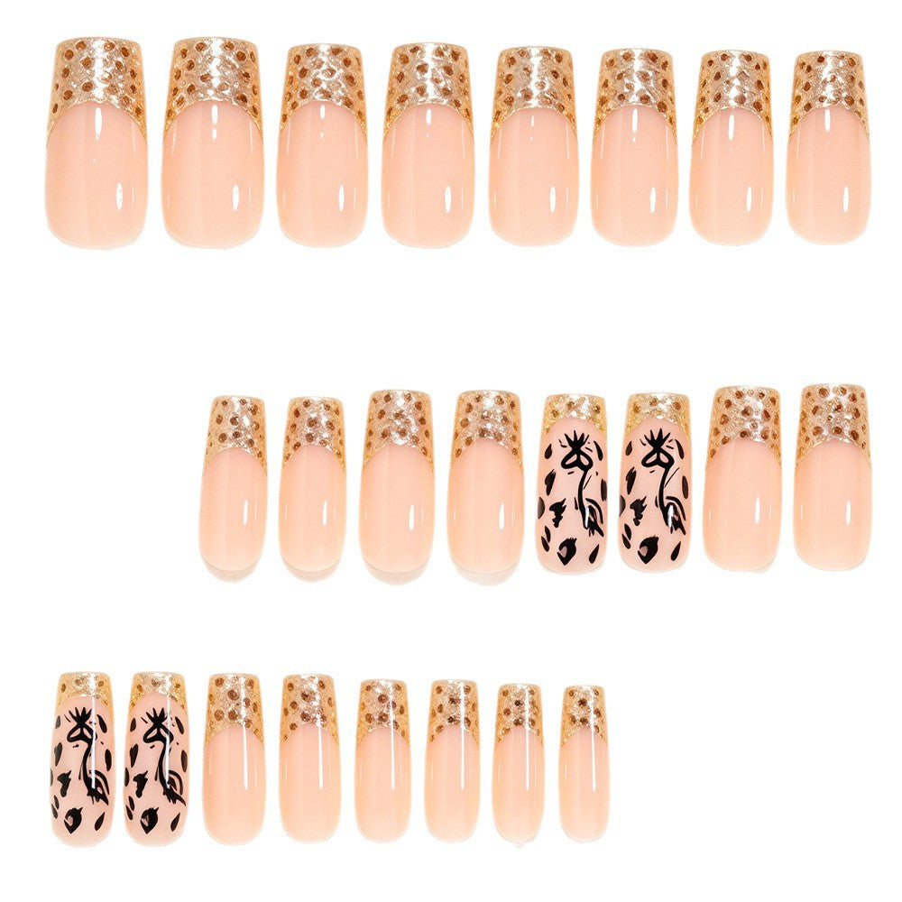No.F841 Leopard Fingernails Patch 24pcs/Set