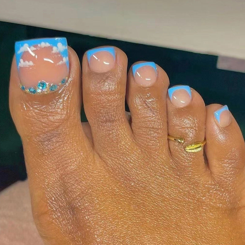 No.524 Blue Sky Toenails Patch 24pcs/Set