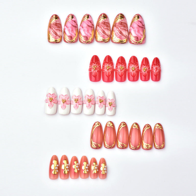 No.BH72 Flower Fingernails Patch 30pcs/Set