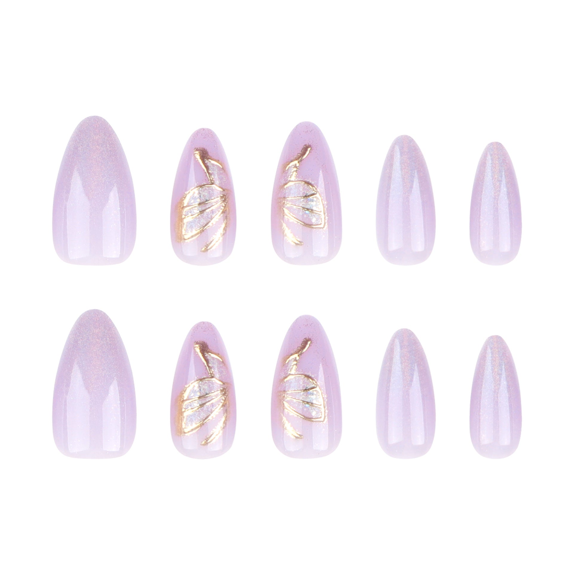 No.F626 Purple Cat's Eye Fingernails Patch 24pcs/Set