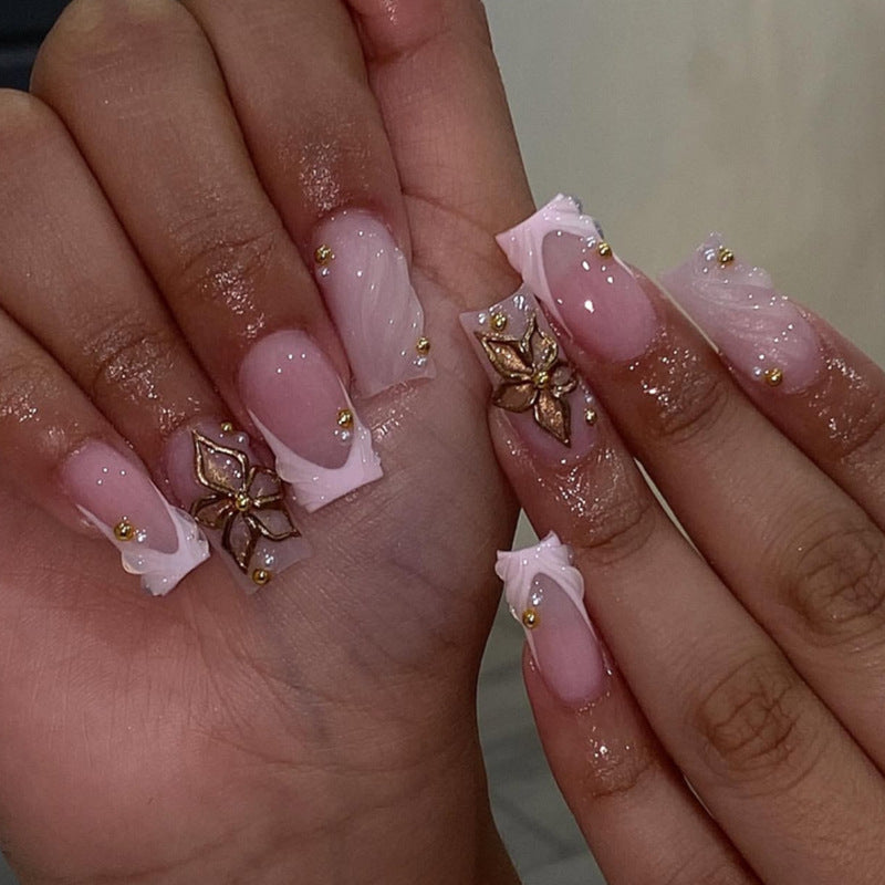 No.F620 Flower Fingernails Patch 24pcs/Set