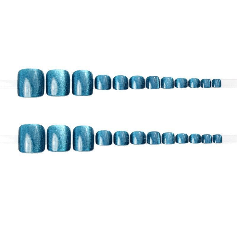 No.766 Blue Cat's Eye Toenails Patch 24pcs/Set