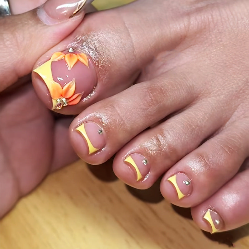 No.792 Flower Toenails Patch 24pcs/Set