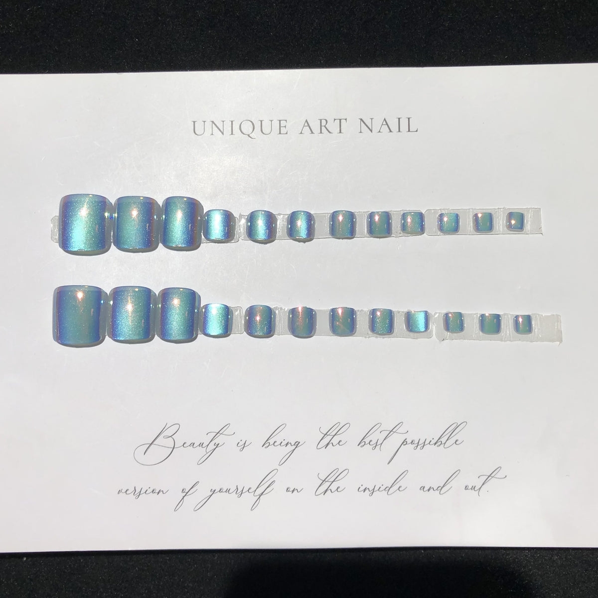 No.760 Blue Cat's Eye Toenails Patch 24pcs/Set
