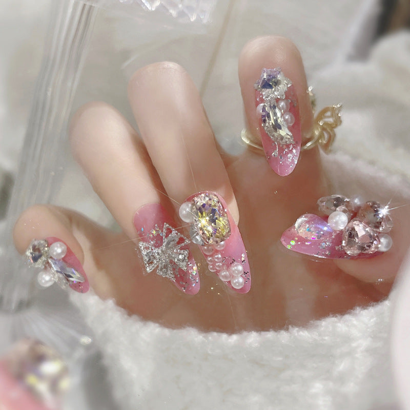 No.F76 Flash Diamond Fingernails Patch 24pcs/Set