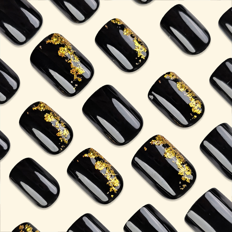 No.F31 Dark Gold Foil Fingernails Patch 24pcs/Set