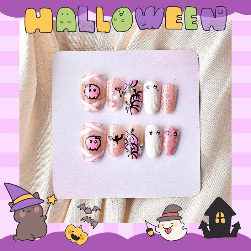 No.AW175 Halloween Cute Ghost Fingernails Patch 24pcs/Set