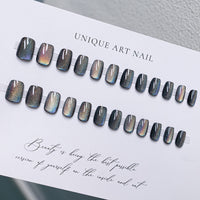 No.F59 Colorful Cat's Eye Fingernails Patch 24pcs/Set