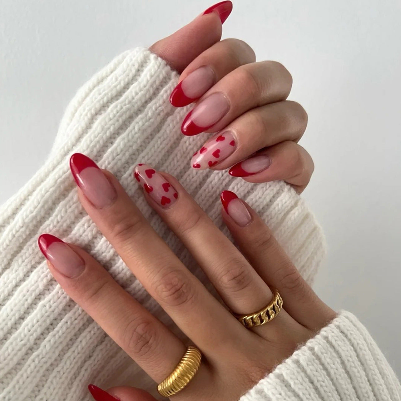 No.VN66 Valentine’s Nude Pink Press-On Nails Set (24 Pcs)