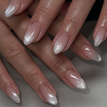 No.F422 Glitter Almond Fingernails Patch 24pcs/Set