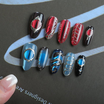 No.AW165 Halloween Cat's Eye Fingernails Patch 24pcs/Set