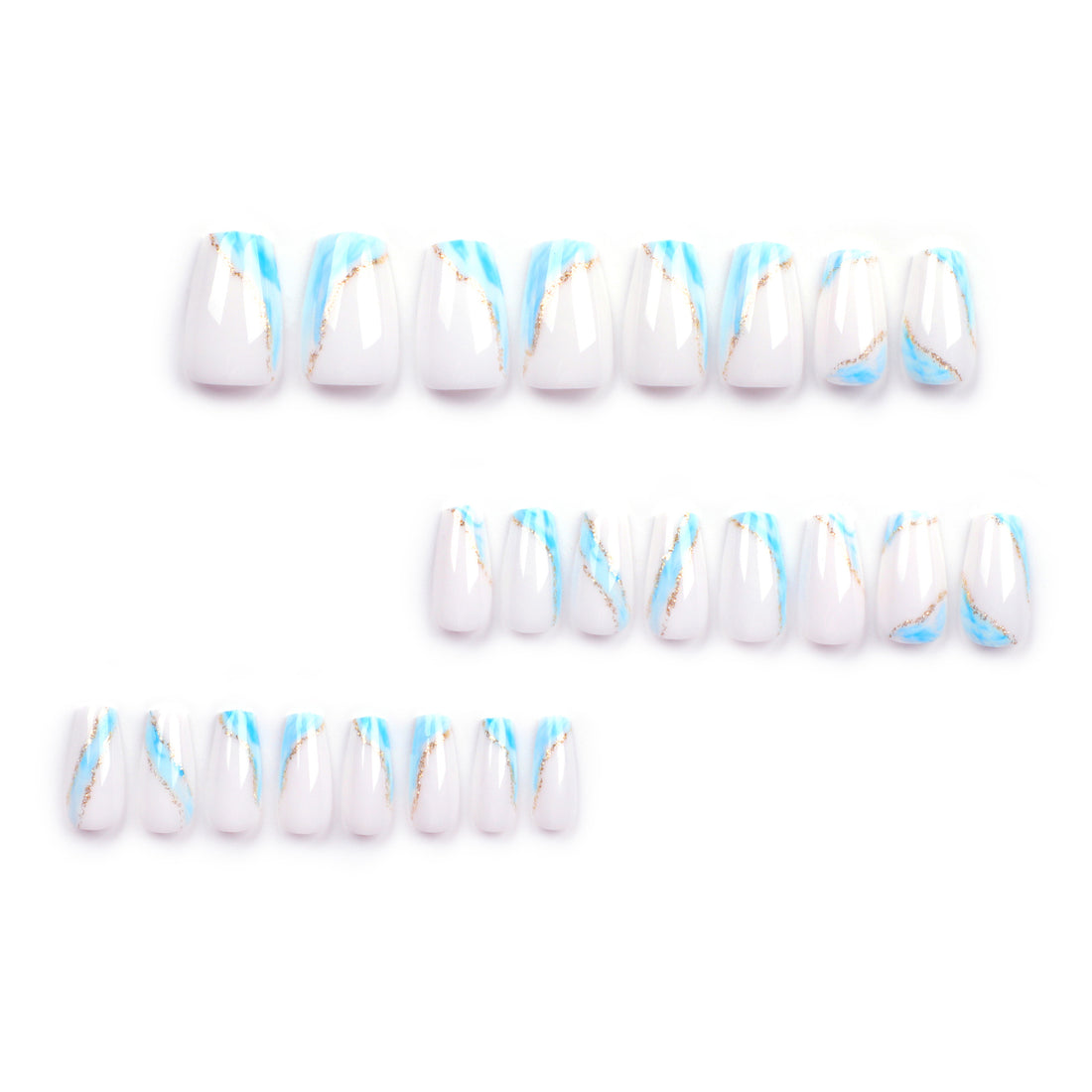 No.F173 White Fingernails Patch 24pcs/Set