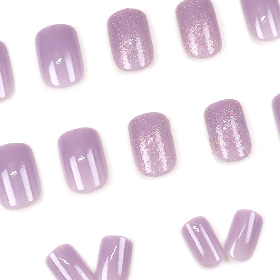 No.F20 Light Purple Fingernails Patch 24pcs/Set