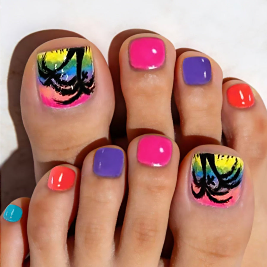 No.BH15 Colorful Toenails Patch 24pcs/Set