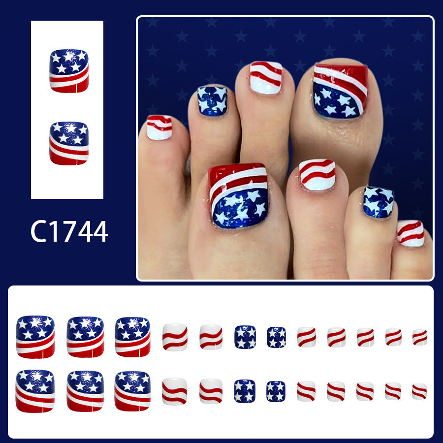 No.JUN12 Five-pointed Star Toenails Patch 24pcs/Set