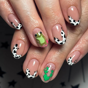 No.F473 Cute Frog Fingernails Patch 24pcs/Set