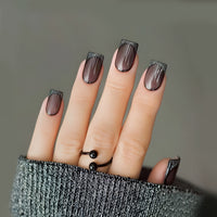 No.F157 Black Fingernails Patch 24pcs/Set