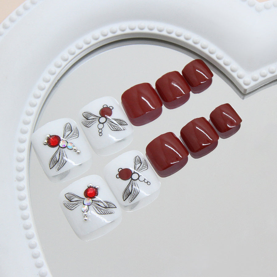 No.580 Dragonfly Toenails Patch 24pcs/Set