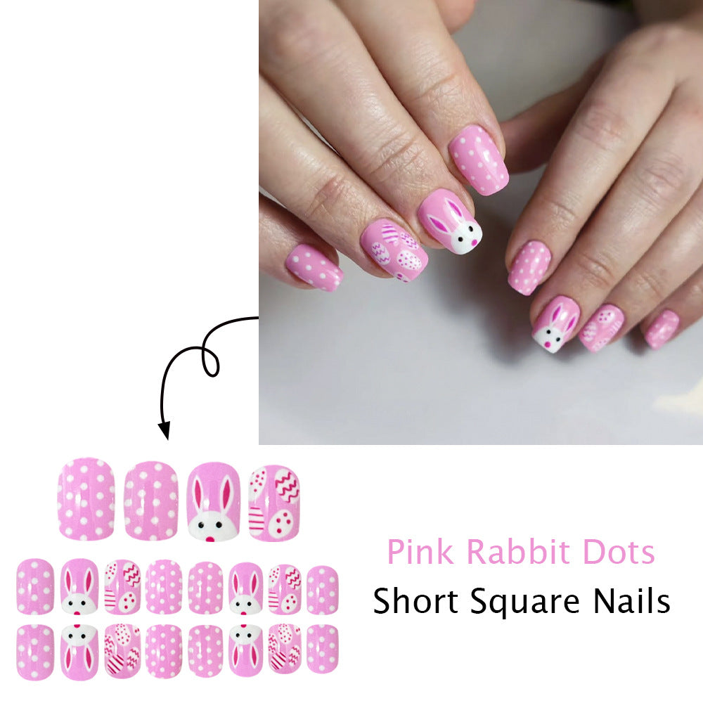 No.ET35 Easter Egg Rabbit Fingernails Patch 24pcs/Set
