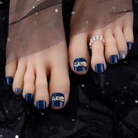 No.51 Blue Hot Toenail 24pcs/Sets