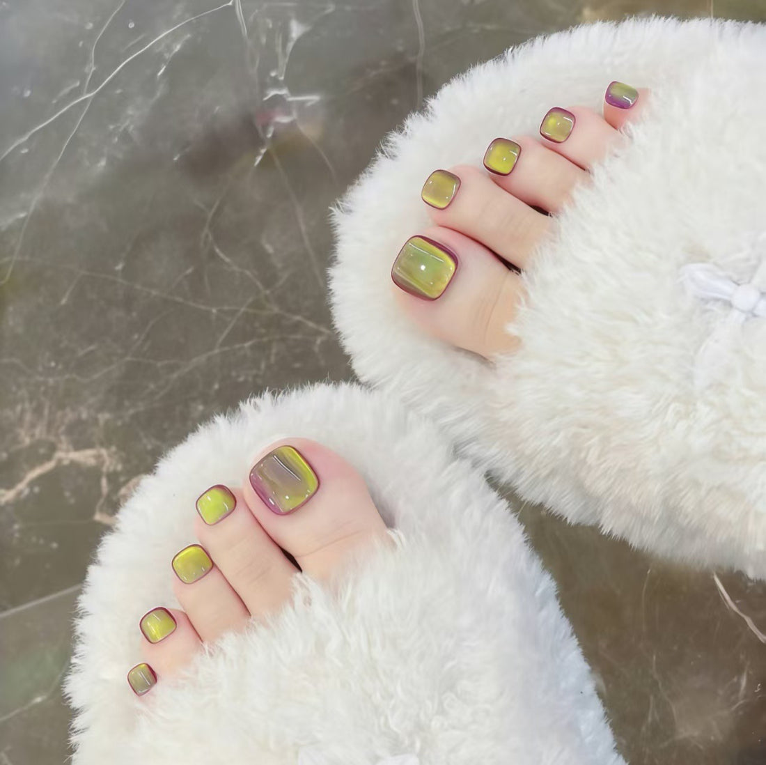 No.PSN182 Purple Cat's Eye Hand & Toe Pair Set-48pcs