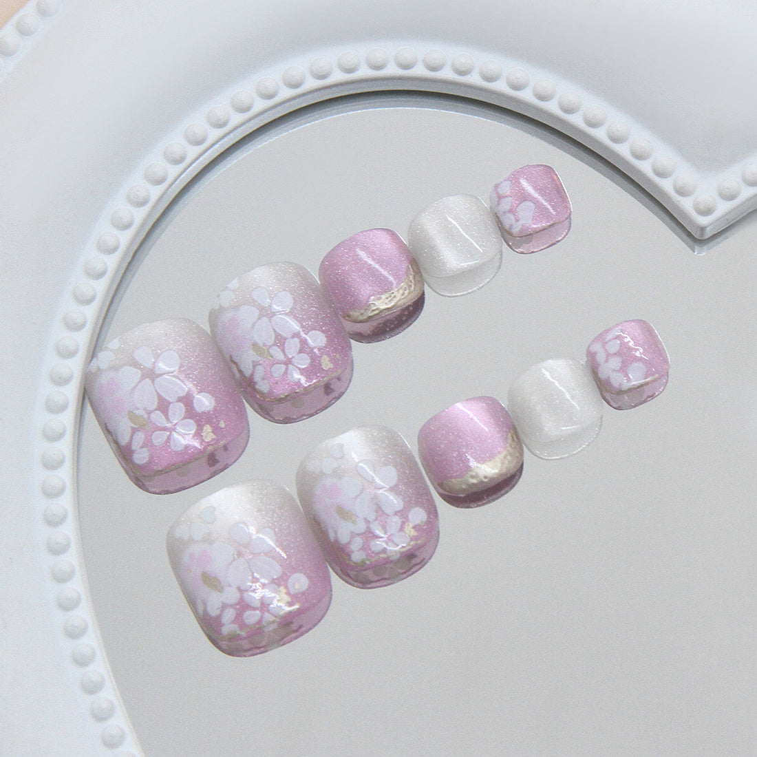 No.PSN162 Purple Cat's Eye Hand & Toe Pair Set-48pcs