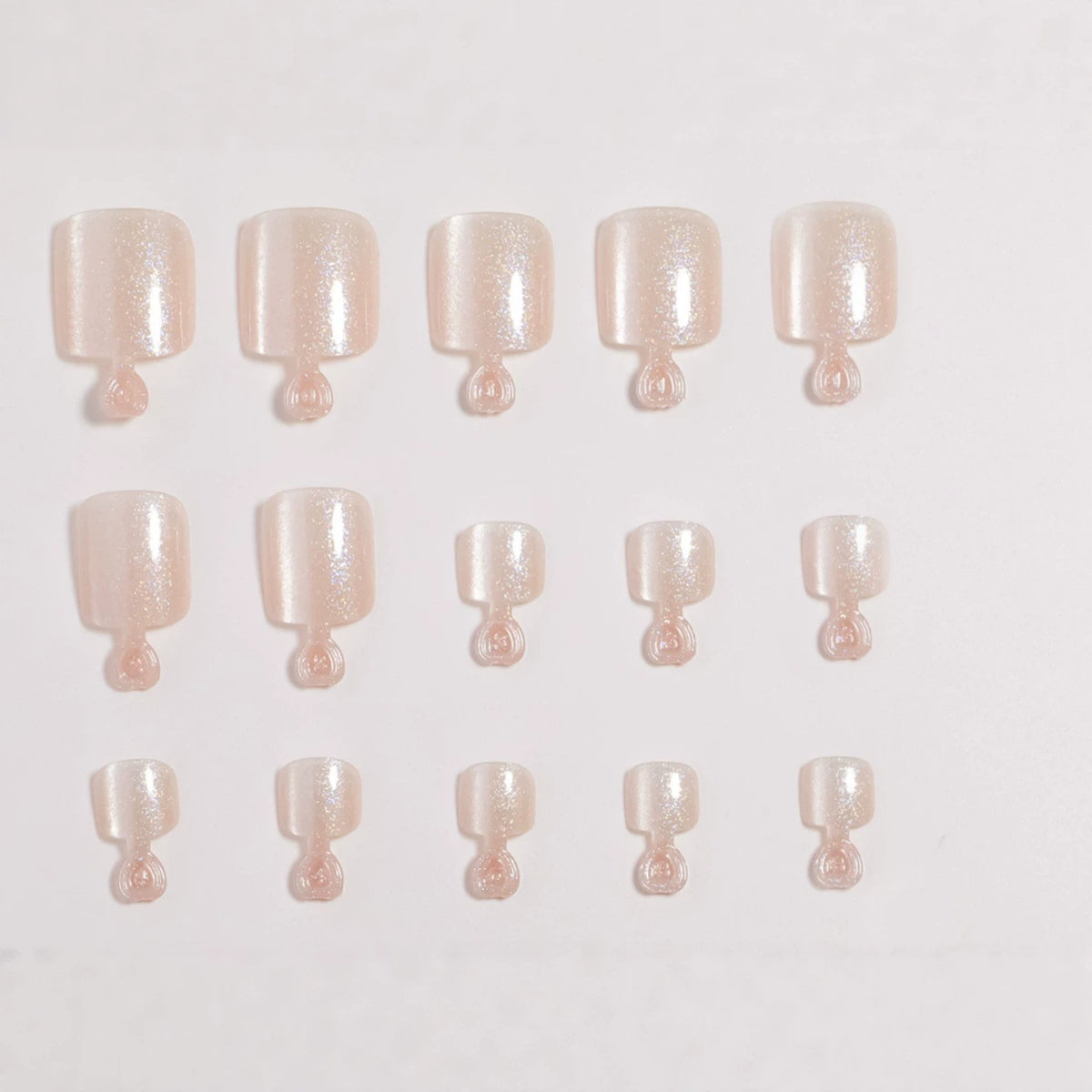 No.779 Light Nude Cat's Eye Toenails Patch 24pcs/Set