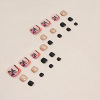 No.248 Sweet Cool Glitter Butterfly Toenails Patch 24pcs/Set