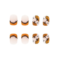 No.AW26 Halloween Pumpkin Fingernails Patch 24pcs/Set