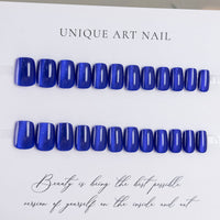 No.F61 Sapphire Cat's Eye Fingernails Patch 24pcs/Set