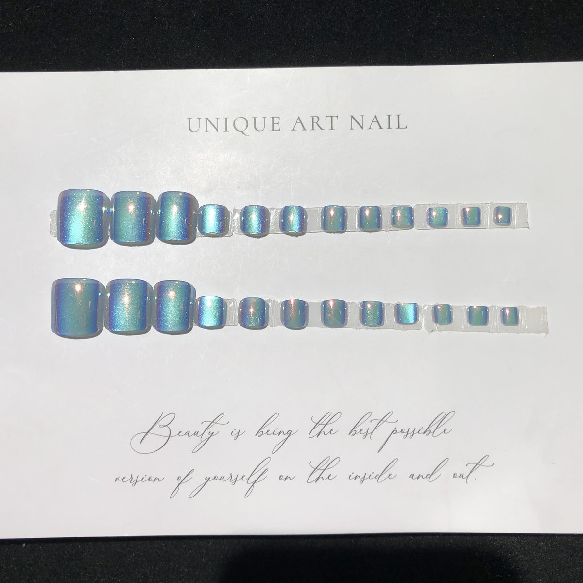 No.760 Blue Cat's Eye Toenails Patch 24pcs/Set