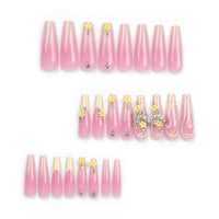 No.F182 Butterfly Flowers Fingernails Patch 24pcs/Set