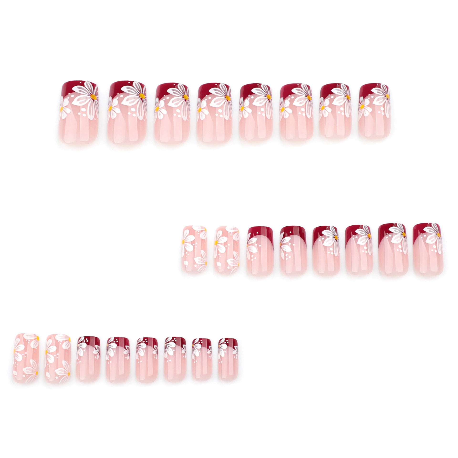No.F282 Flowers Fingernails Patch 24pcs/Set