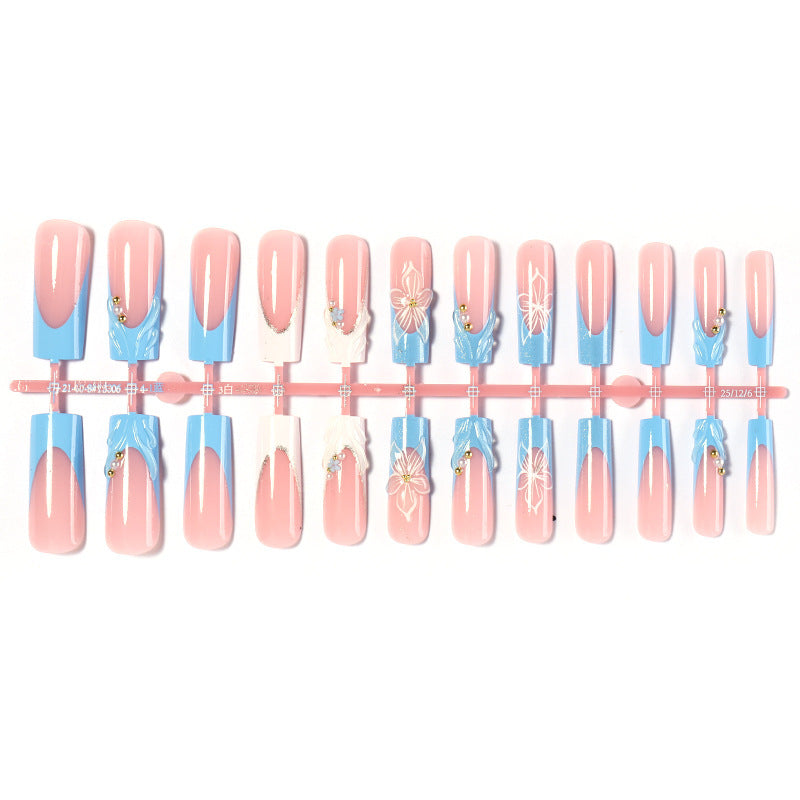 No.F572 Pearly&Shiny Fingernails Patch 24pcs/Set