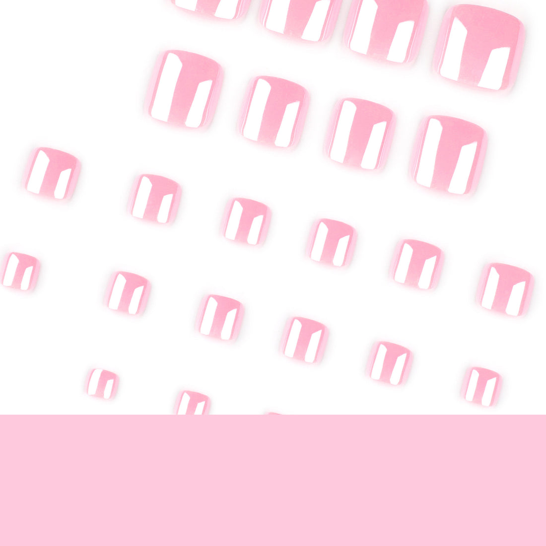 No.685 Pink Toenails Patch 24pcs/Set