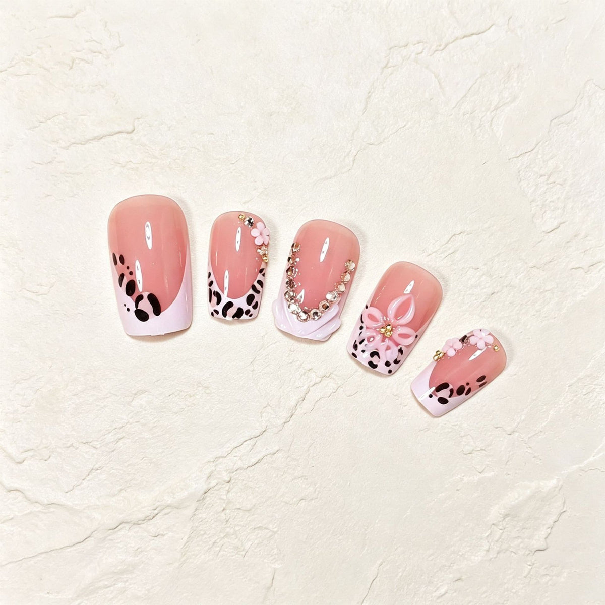 No.F745 Leopard Print Fingernails Patch 24pcs/Set