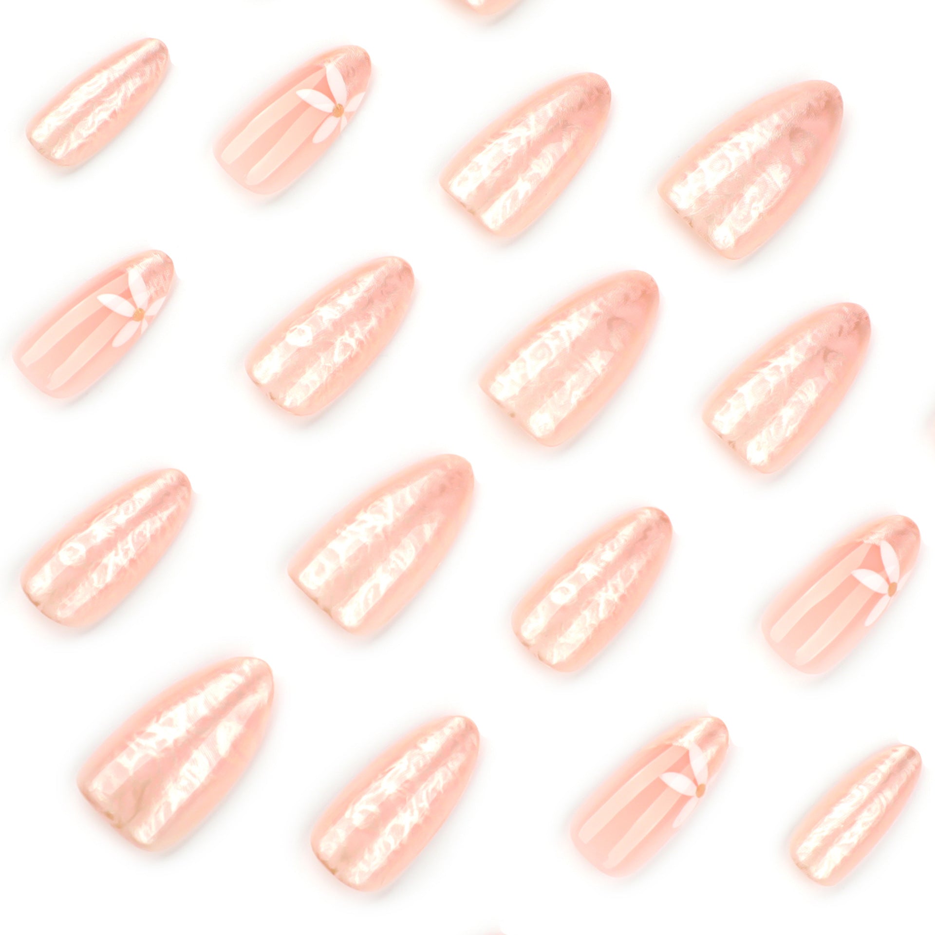 No.F432 White Fresh Fingernails Patch 24pcs/Set