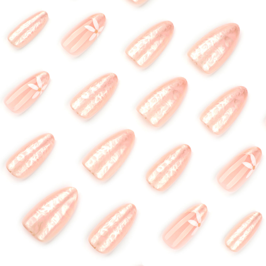 No.F432 White Fresh Fingernails Patch 24pcs/Set