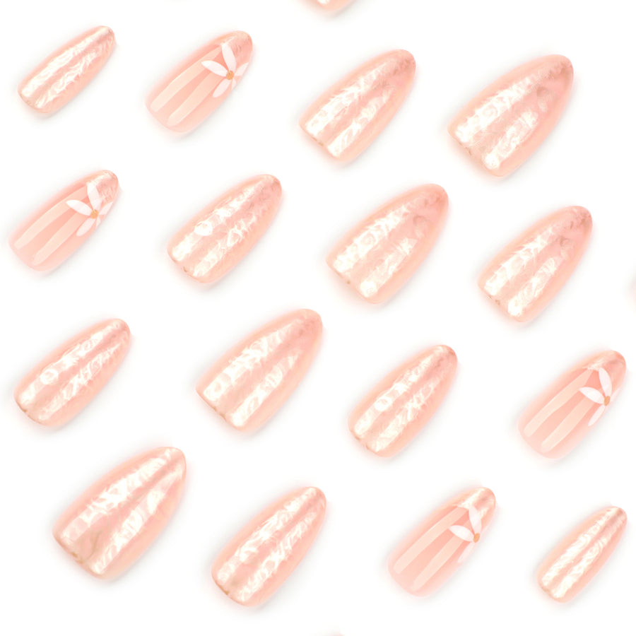 No.F432 White Fresh Fingernails Patch 24pcs/Set