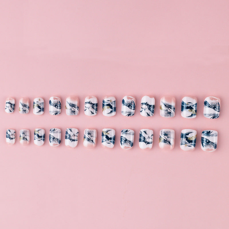 No.F402 Gray Fingernails Patch 24pcs/Set