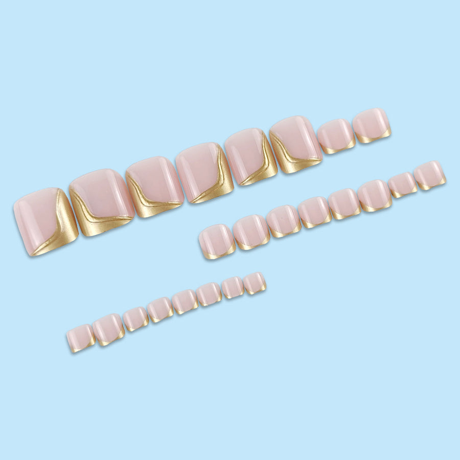 No.538 Gold Toenails Patch 24pcs/Set