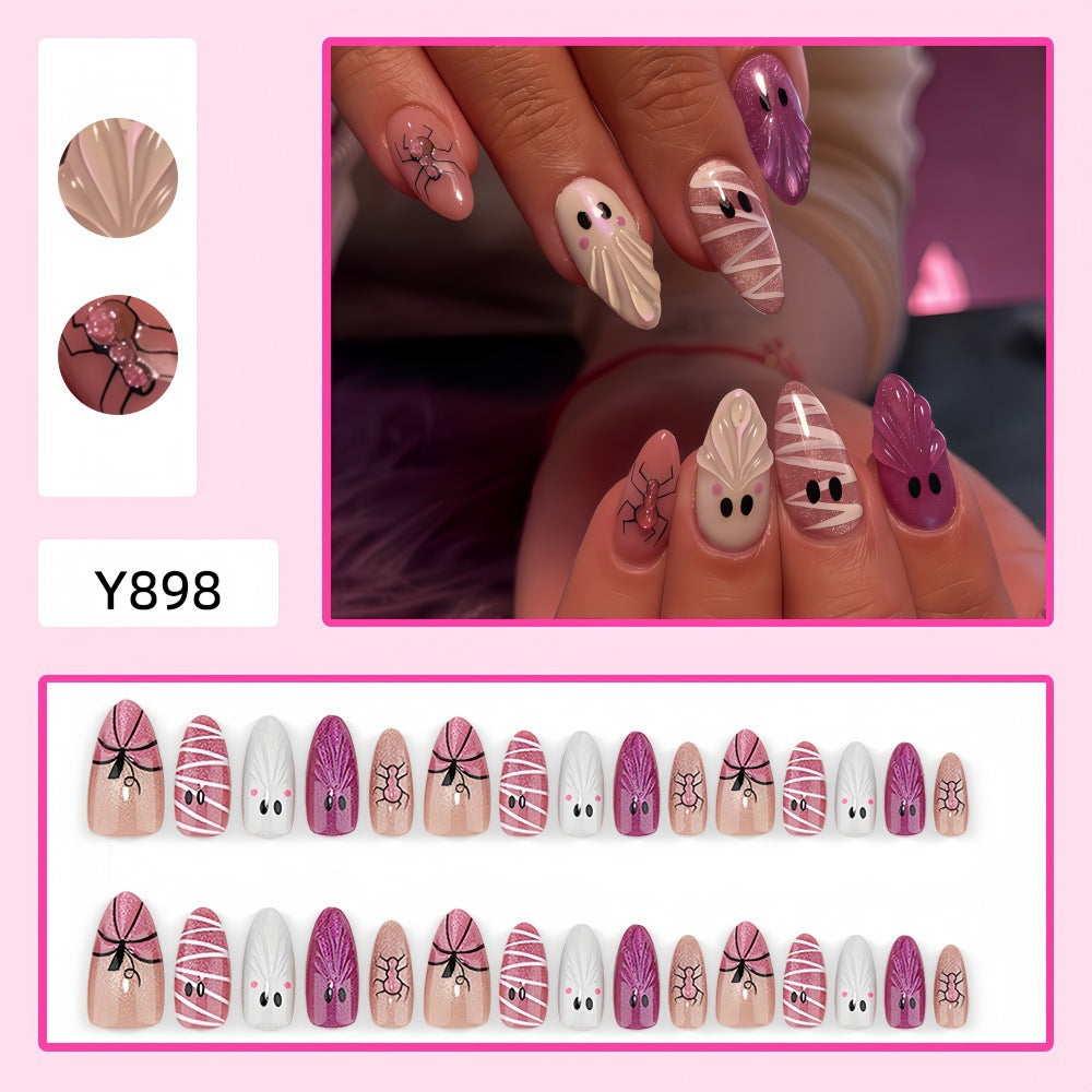 No.AW201 Halloween Ghost Fingernails Patch 24pcs/Set